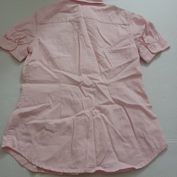 POLO RALPH LAUREN GIRLS SHORT SLEEVE OXFORD BUTTON DOWN SHIRT PINK SIZE 8 - Picture 9 of 13